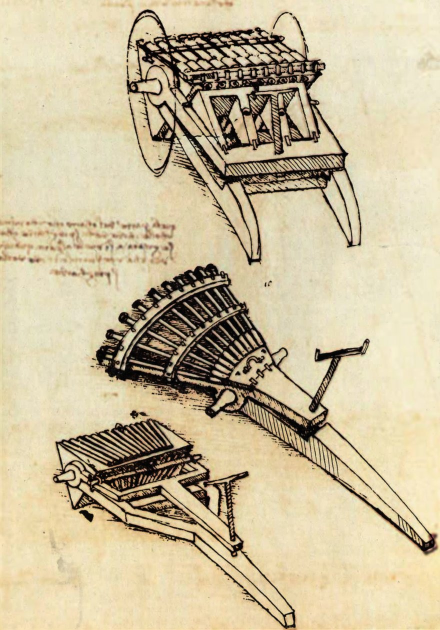 Ribauldequins by Leonardo da Vinci