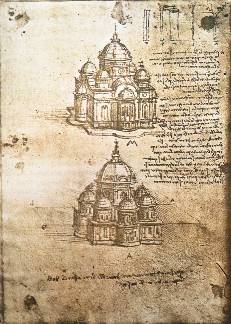 Studies of Central Plan Buildings by Leonardo da Vinci