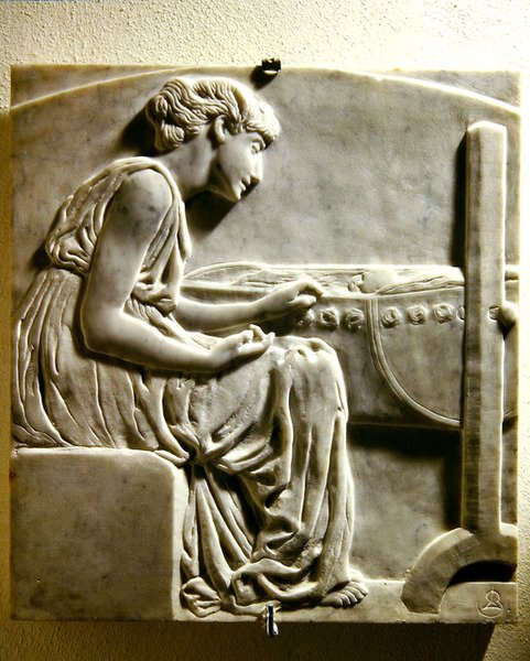 Maternity, the cradle by Leonardo Bistolfi