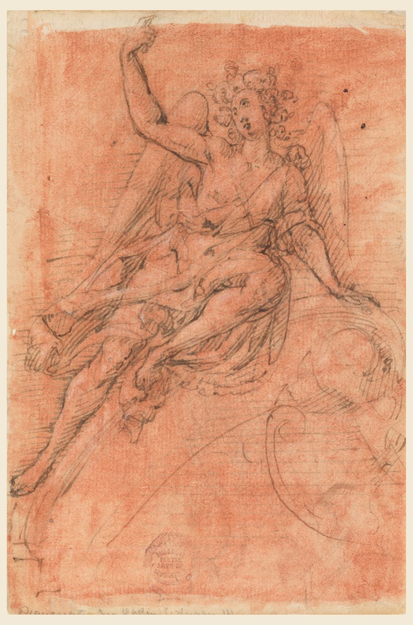 Angel Seated on a Volute by Leonardo Scaglia