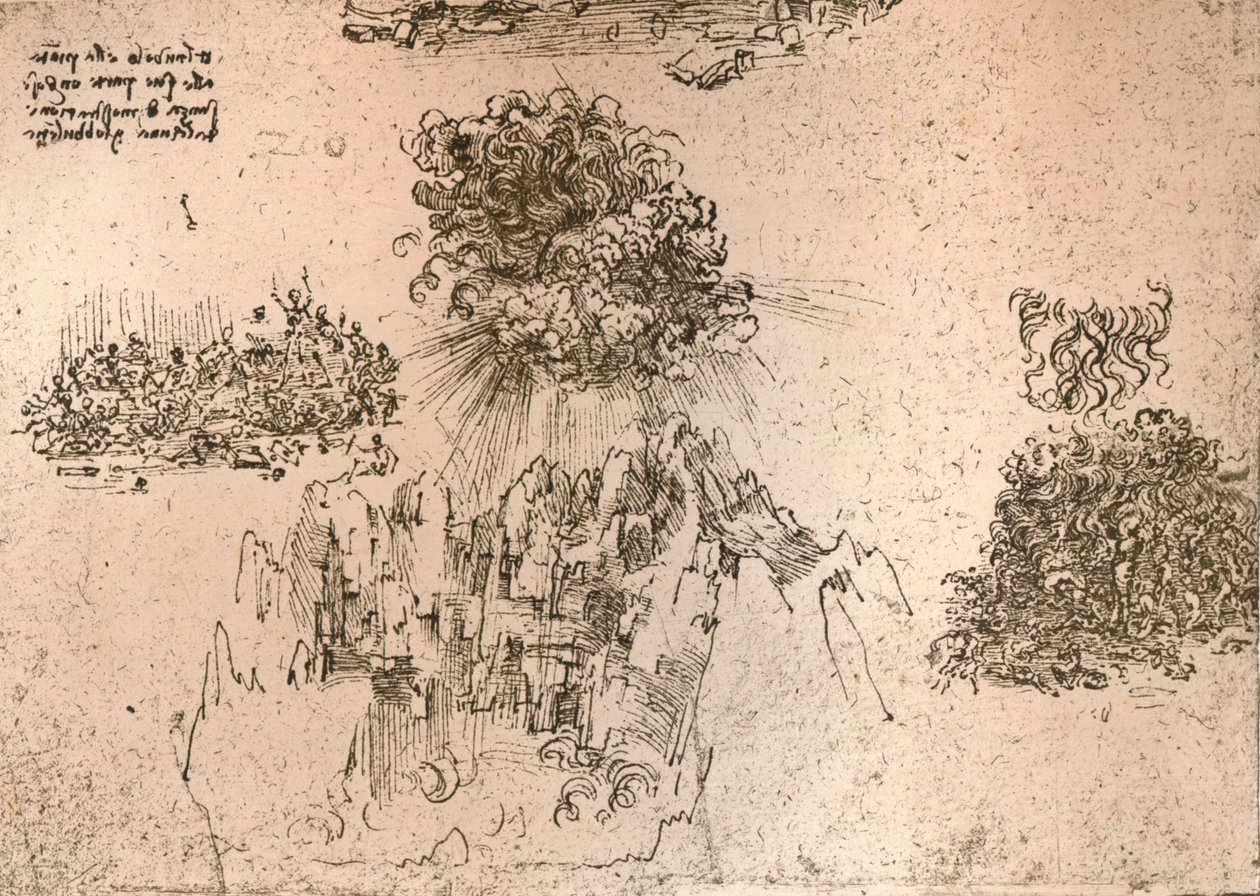 Representation of natural phenomena by Leonardo da Vinci