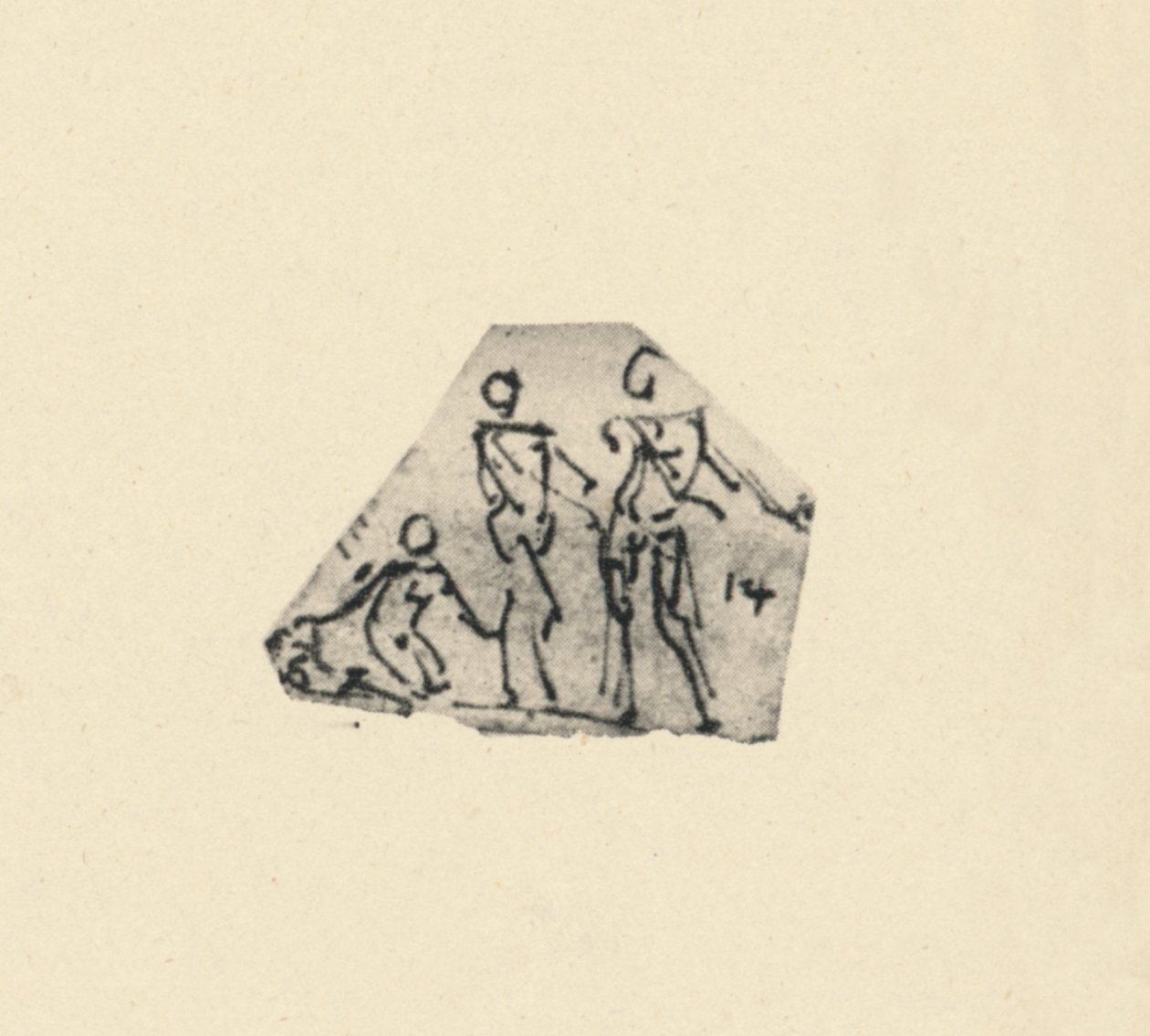 Sketch of Three Figures by Leonardo da Vinci