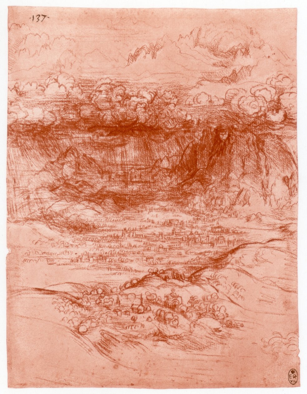 Storm in the Alps by Leonardo da Vinci
