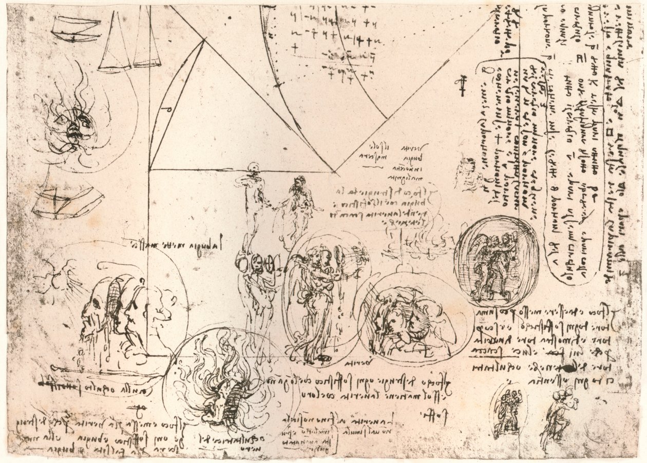 Studies of Emblems, c. 1472-c. 1519 by Leonardo da Vinci