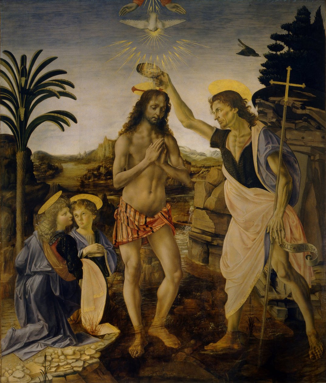 The Baptism of Christ by Leonardo da Vinci