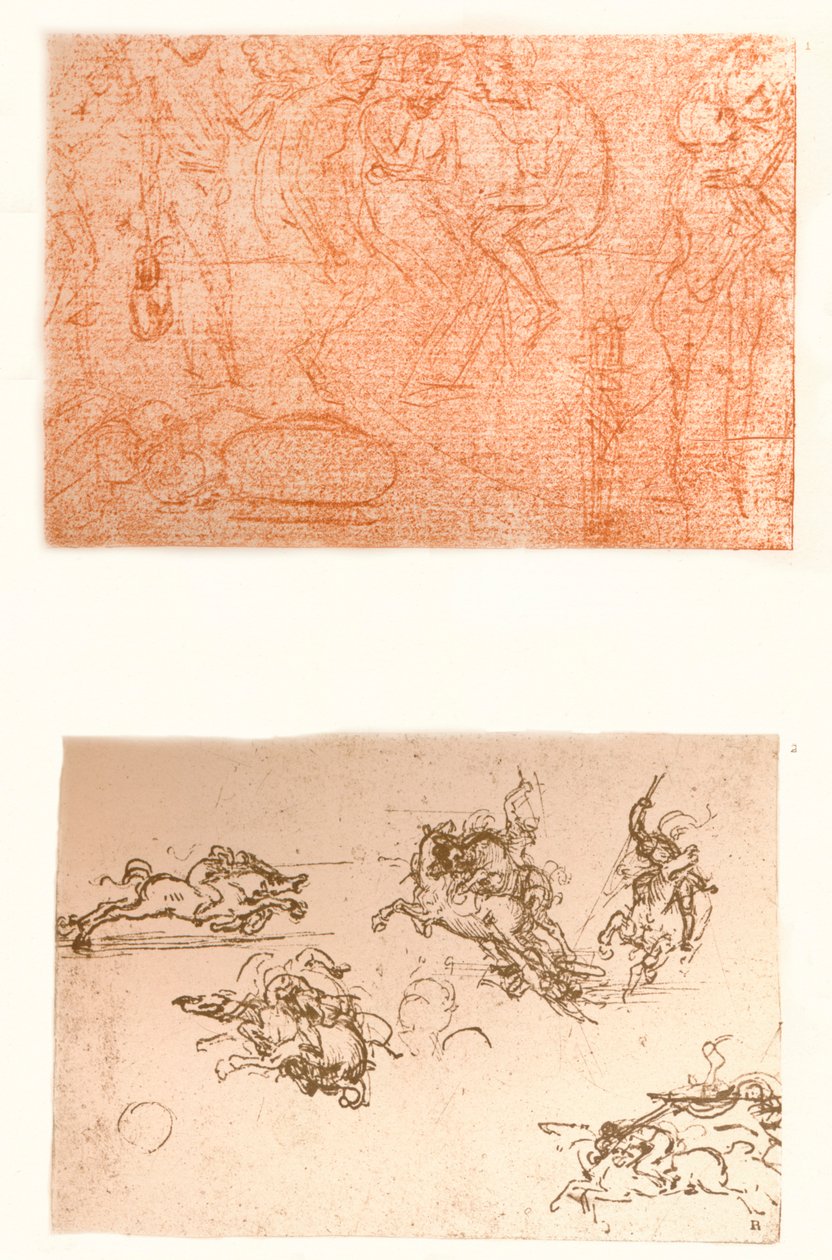 Two drawings by Leonardo da Vinci