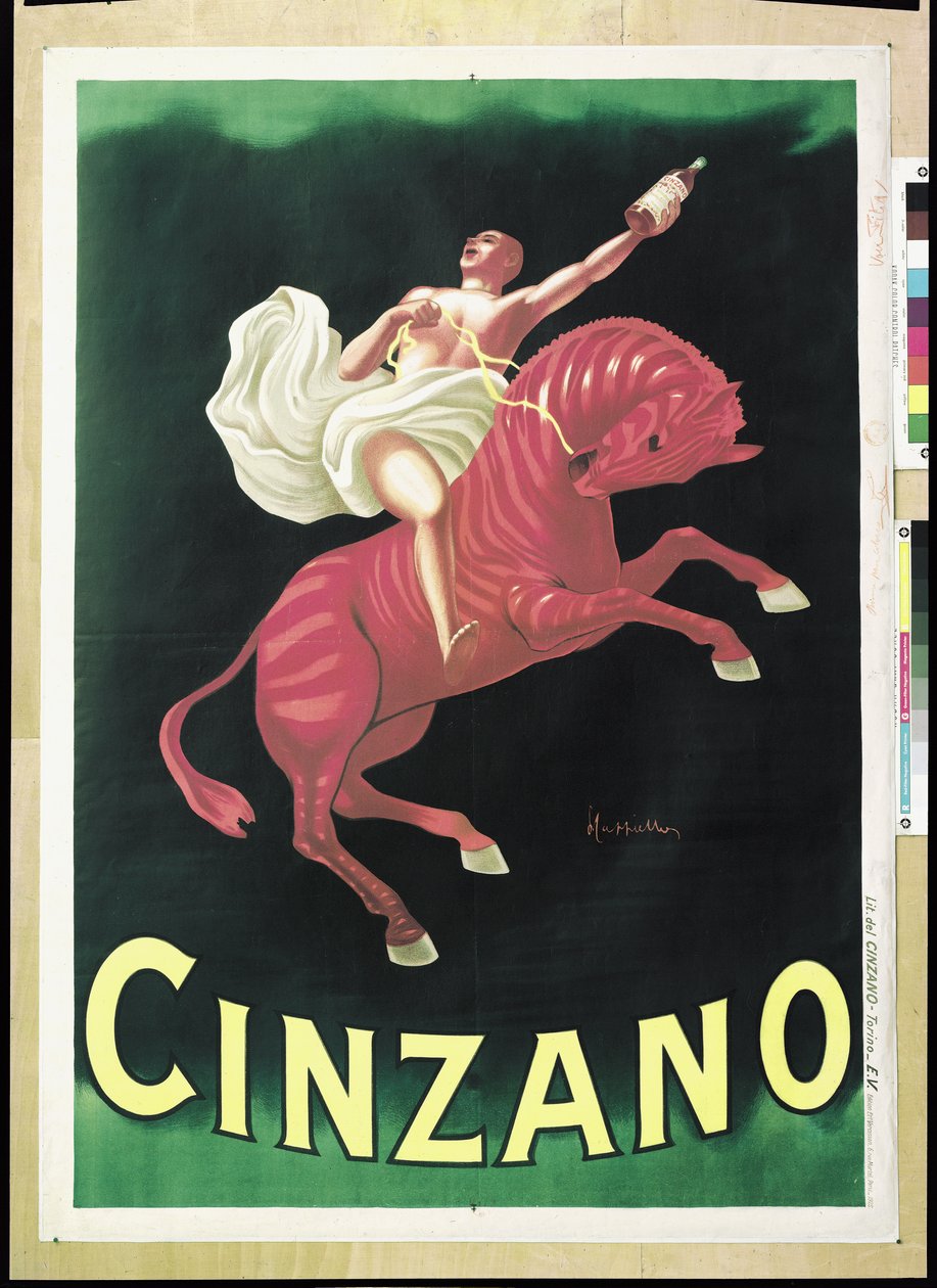 Poster Advertising Cinzano by Leonetto Cappiello