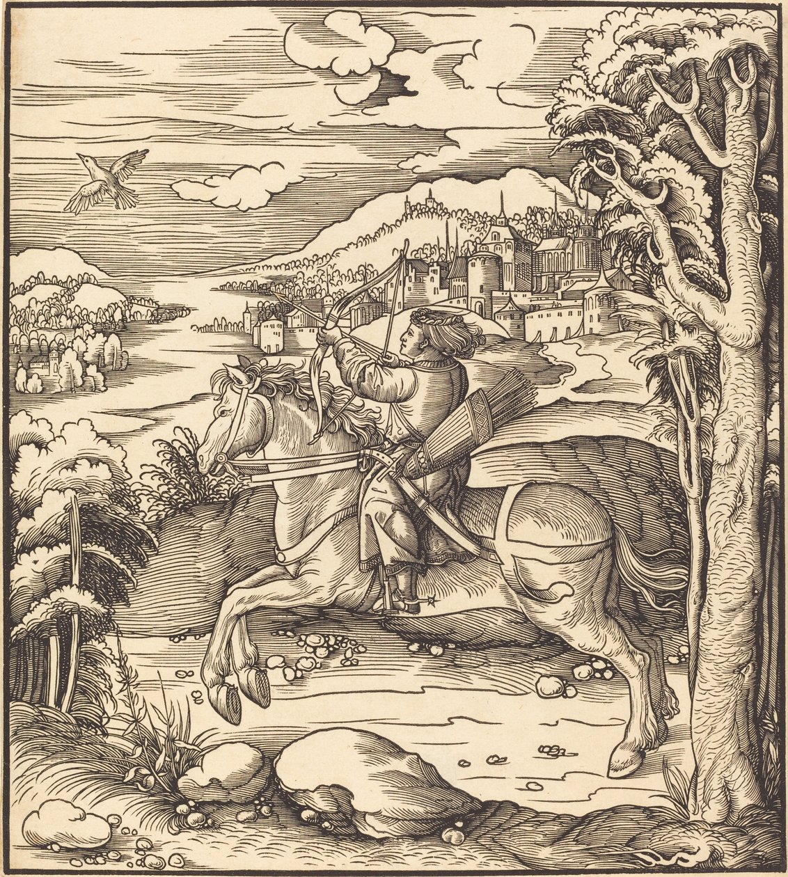 The Prince at the Bird-Catching by Leonhard Beck