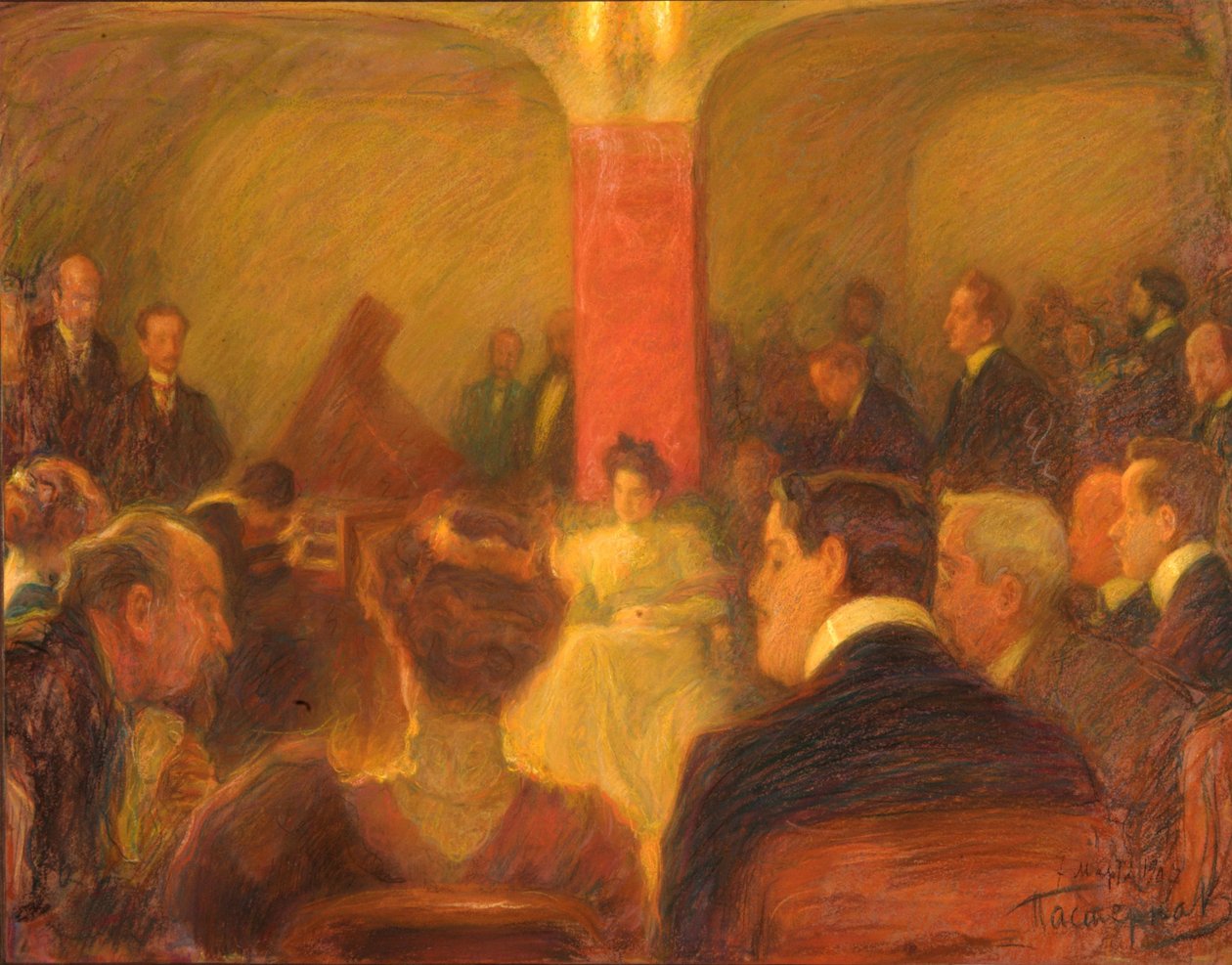 Concert of Wanda Landowska by Leonid Osipovic Pasternak