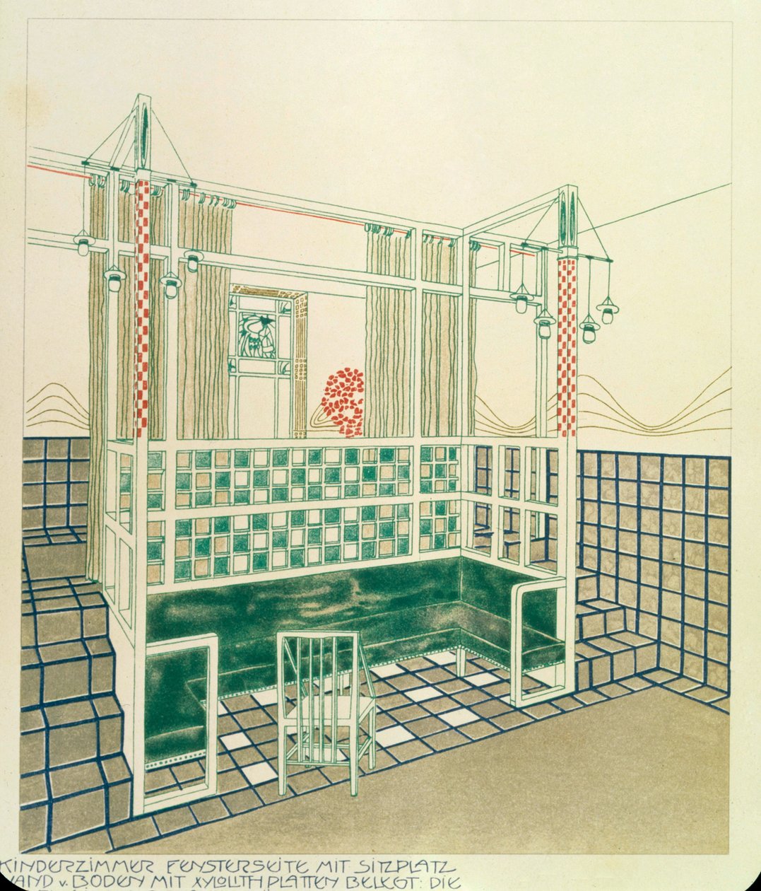 Childrens room with totally washable surfaces, Bauer, Leoppold. published by Alexander Koch in Darmstadt by Leopold Bauer