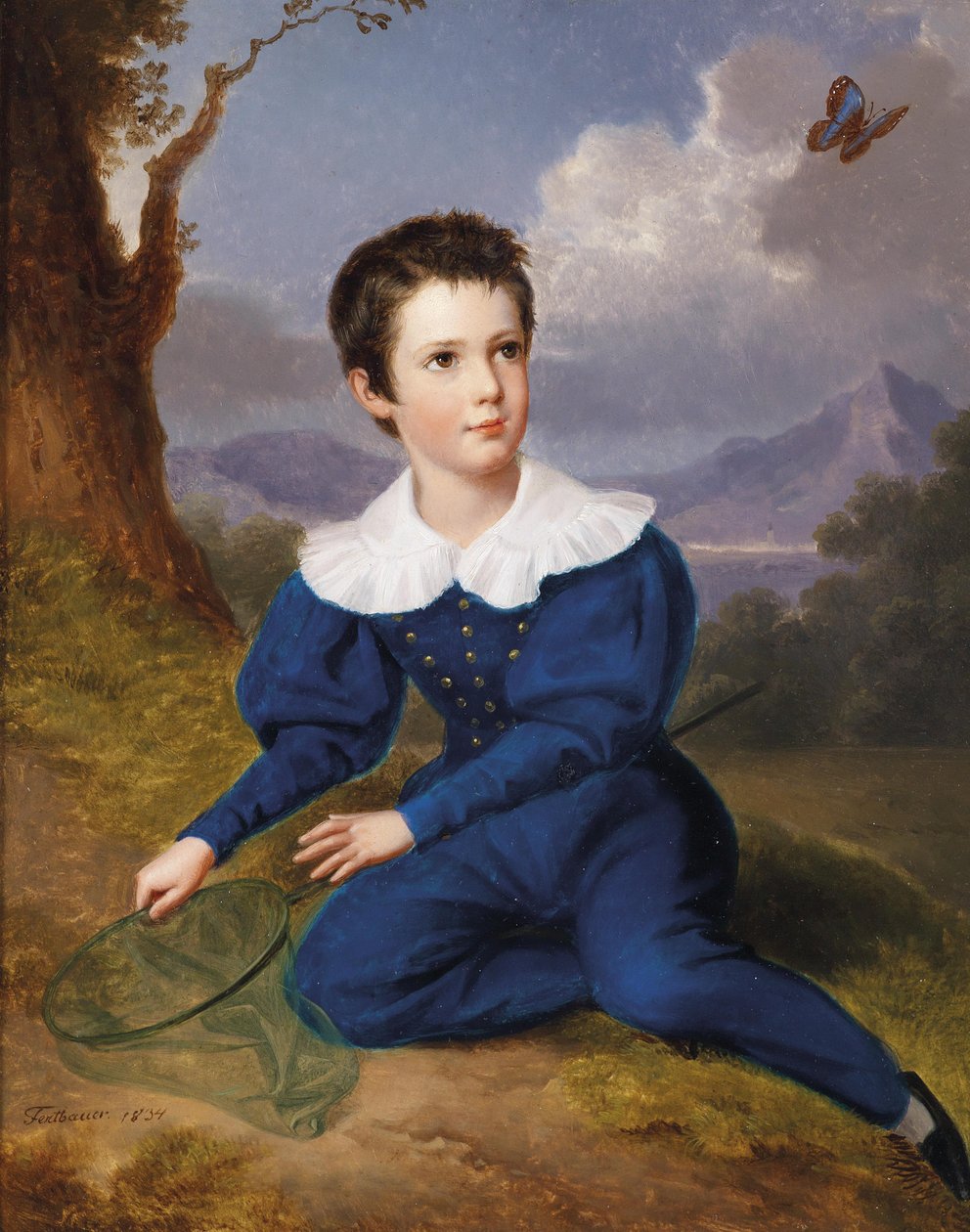 Portrait of Maximilian Freiherr von Hammer-Purgstall (according to back inscription), signed and dated Fertbauer 1834 by Leopold Fertbauer