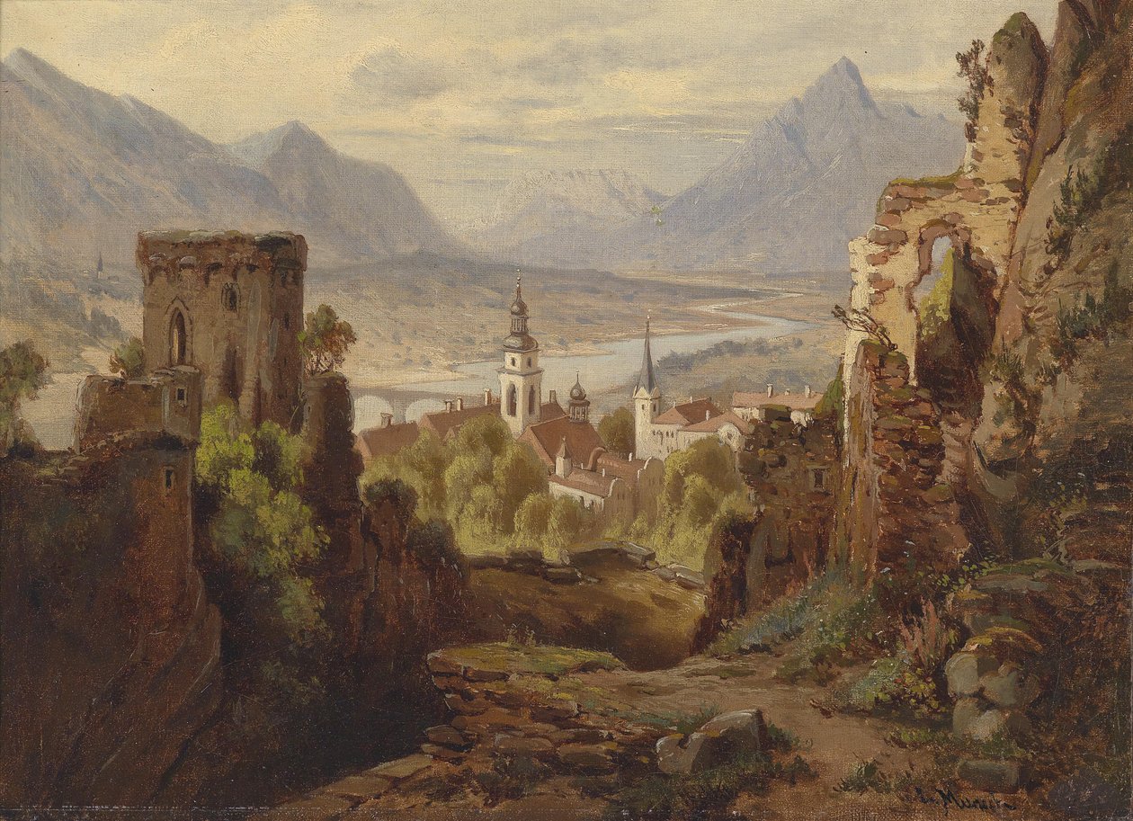View of Rattenberg on the Inn by Leopold Munsch