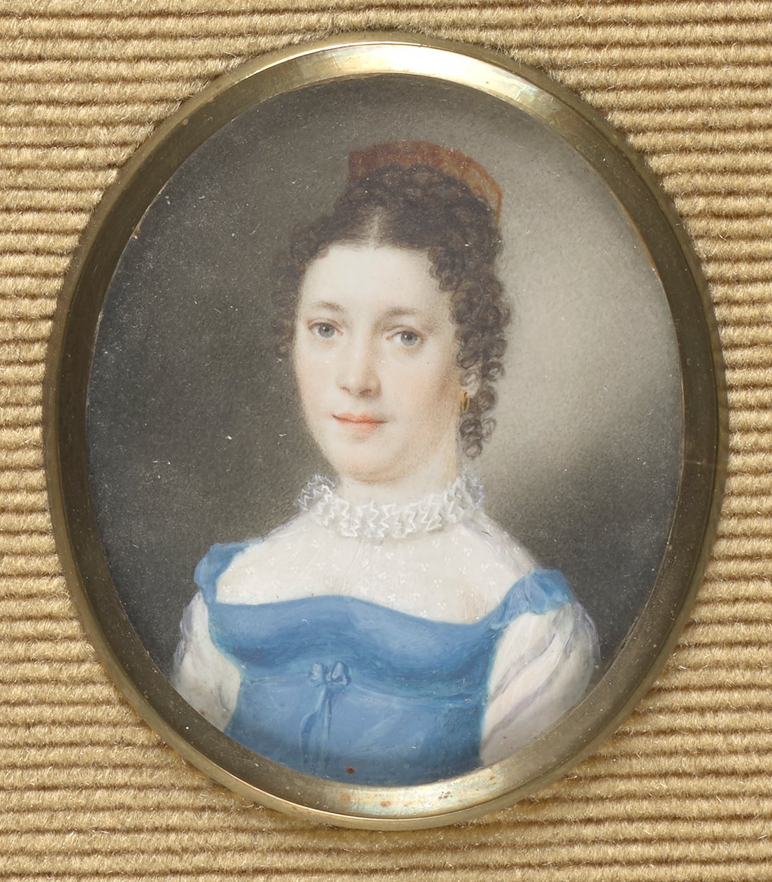 Lady in Blue Empire Dress by Leopold Blonder