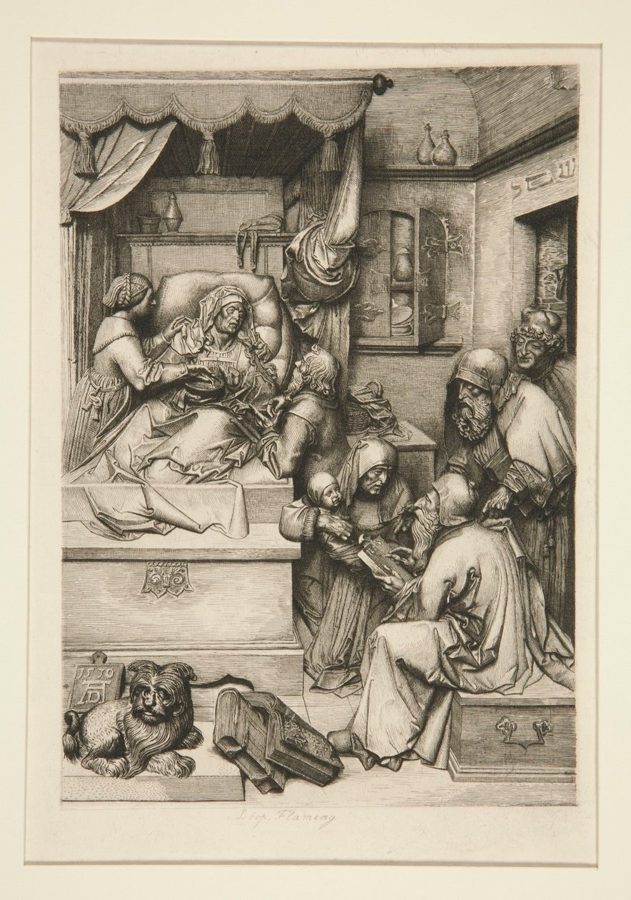 Death of the Virgin by Leopold Flameng
