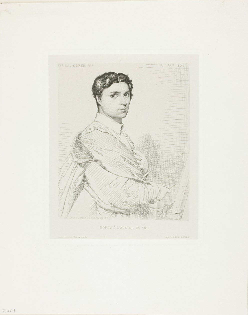 Ingres at Age Twenty-four by Leopold Flameng