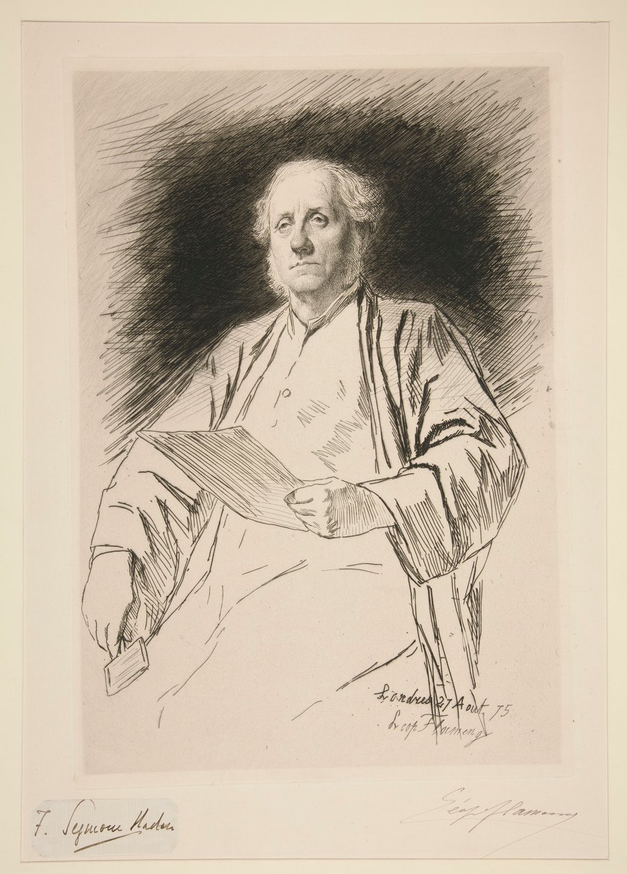 Portrait of Seymour Haden by Leopold Flameng