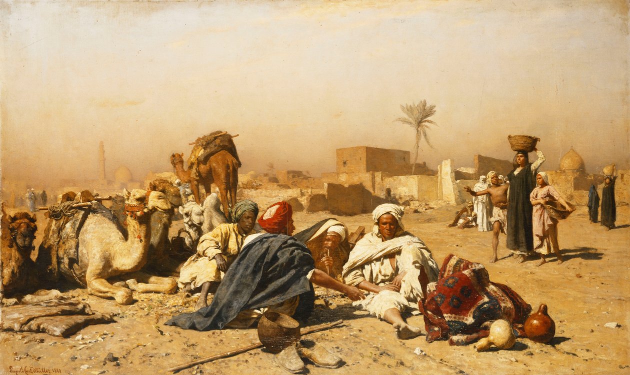 An Arab Encampment by Leopold Karl Muller