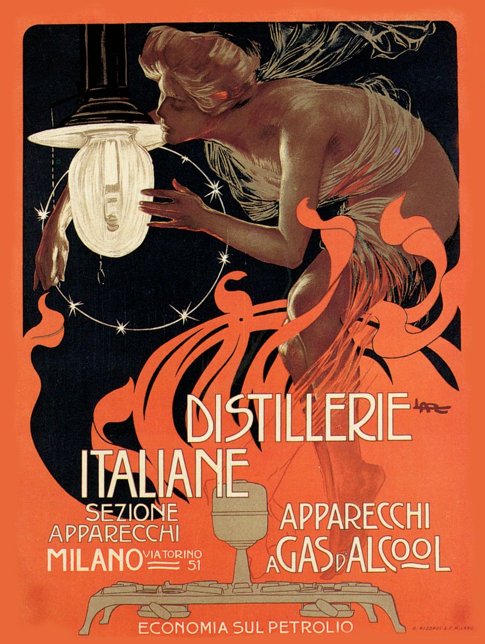 Italian Distillery, 1890s by Leopoldo Metlicovitz
