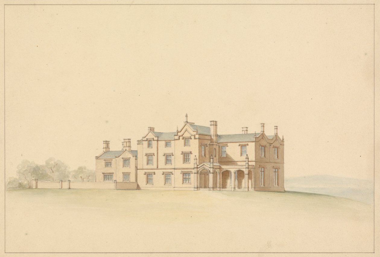 Design for a Tudoresque Villa by Lewis Vulliamy