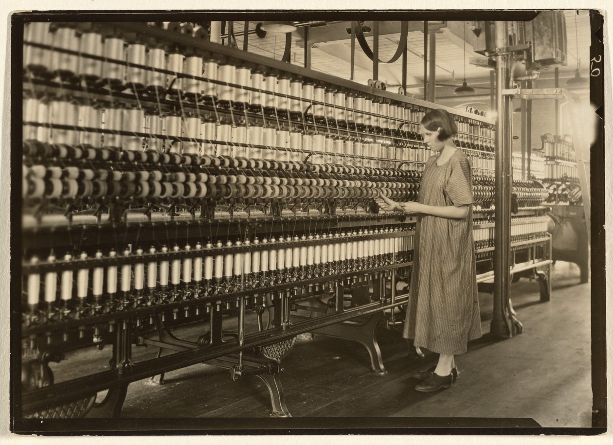 Spinner, Cheney Silk Mills by Lewis W. Hine