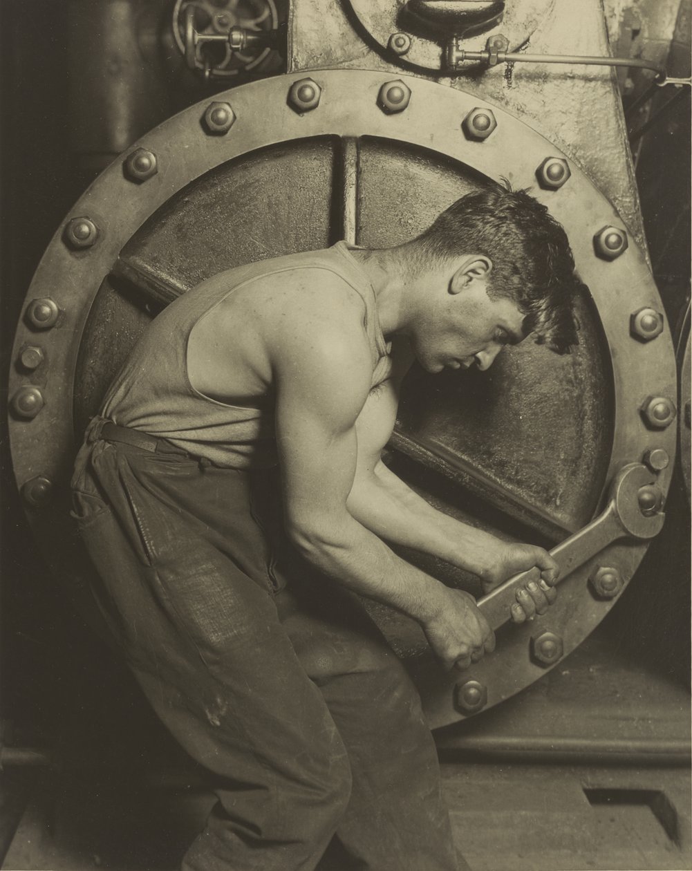 Mechanic and Steam Pump by Lewis Wickes Hine
