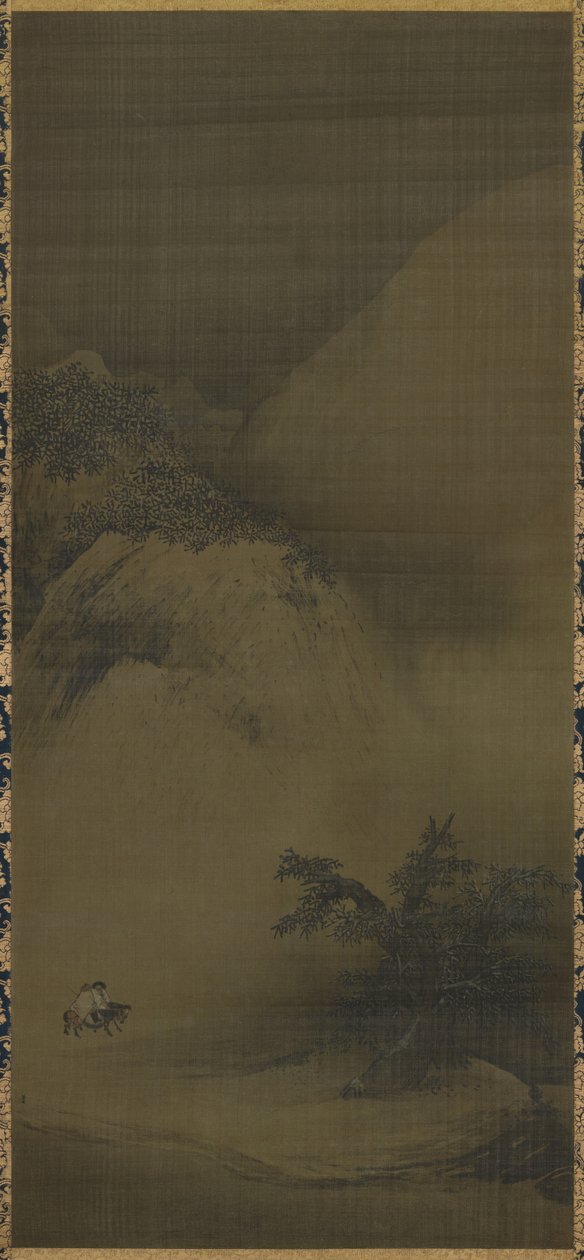 Snowy Scenery, Landscape Painting (Hanging Scroll) by Liang Kai