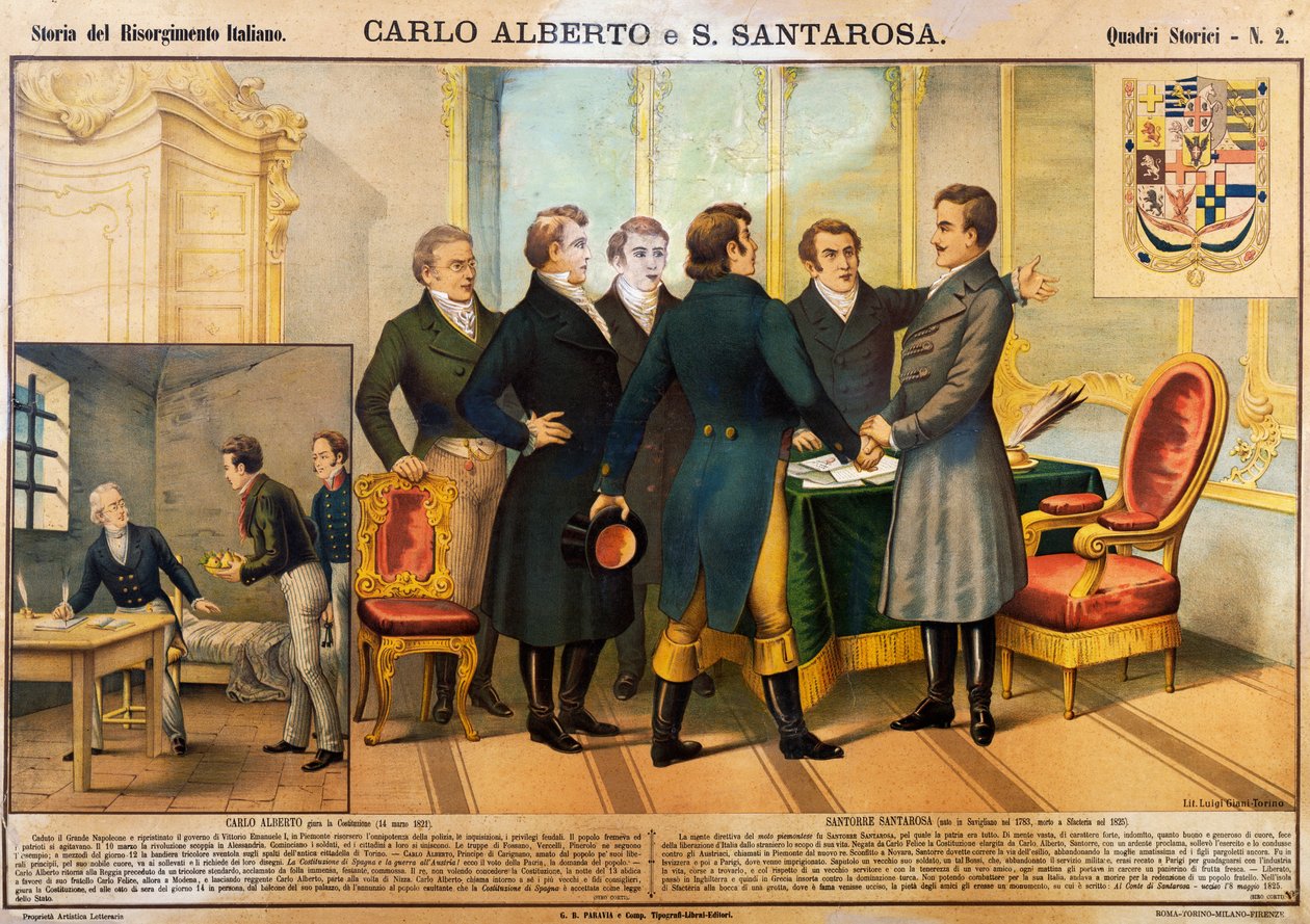Carlo Alberto Swearing in Constitution, March 14 by Unbekannt Unbekannt