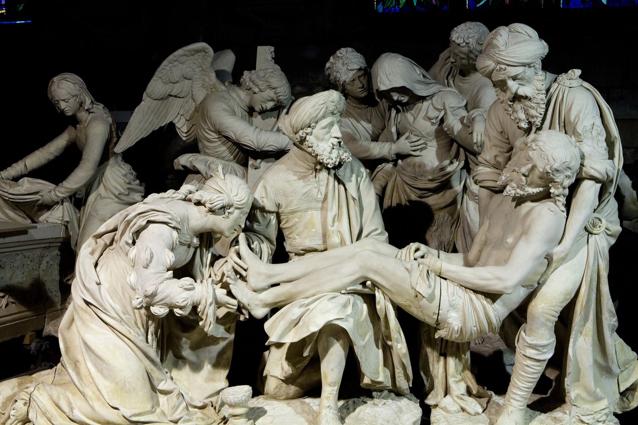 The Entombment and the swoon of the Virgin by Ligier Richier