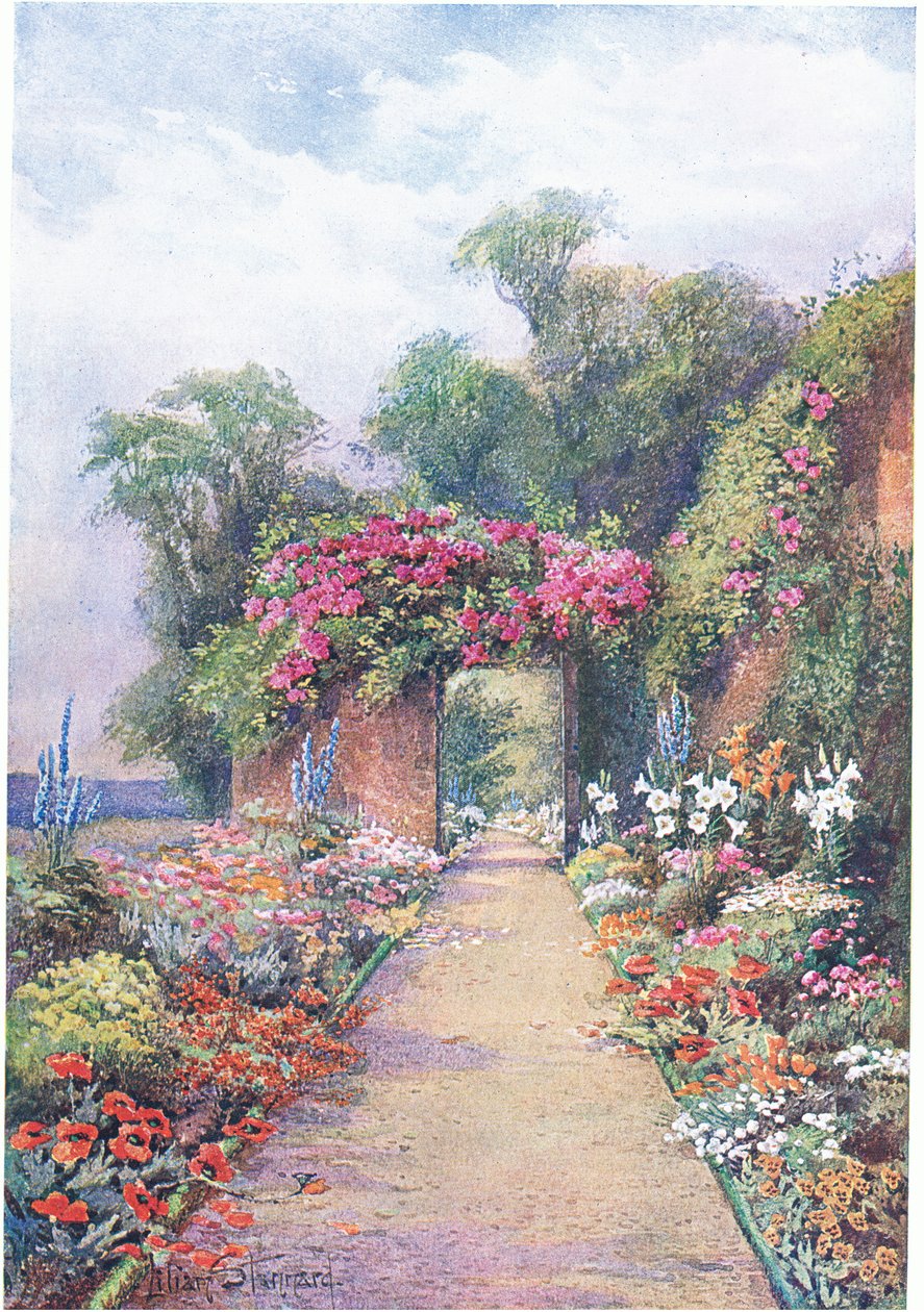 A Summer Evening, from The Gardens of England: In the Southern and Western Counties Published by The Studio, 1907 by Lilian Stannard