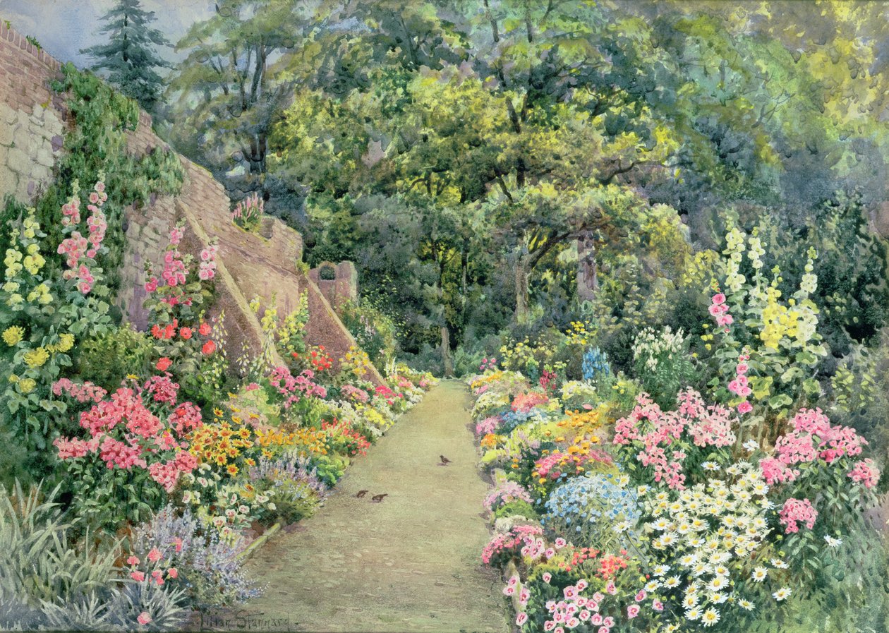 A Summer Herbaceous Border by Lilian Stannard