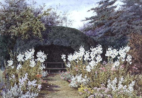 Easter Lilies in the Garden by Lilian Stannard