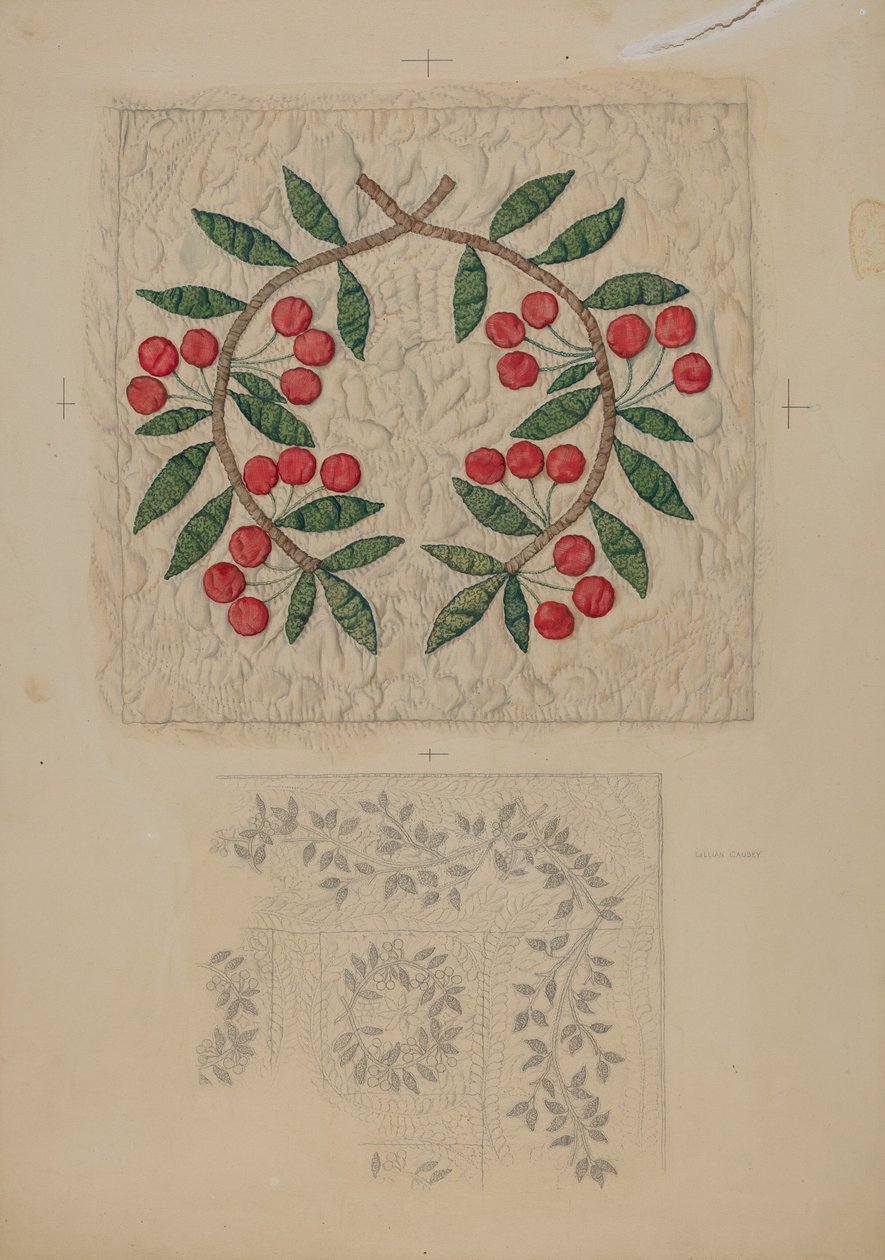 Quilt, applique by Lillian Causey