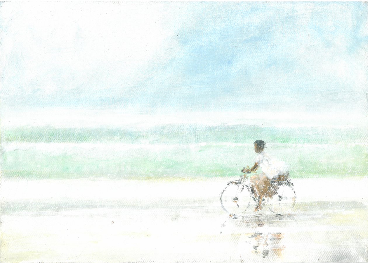 Boy on Bicycle by Lincoln Seligman