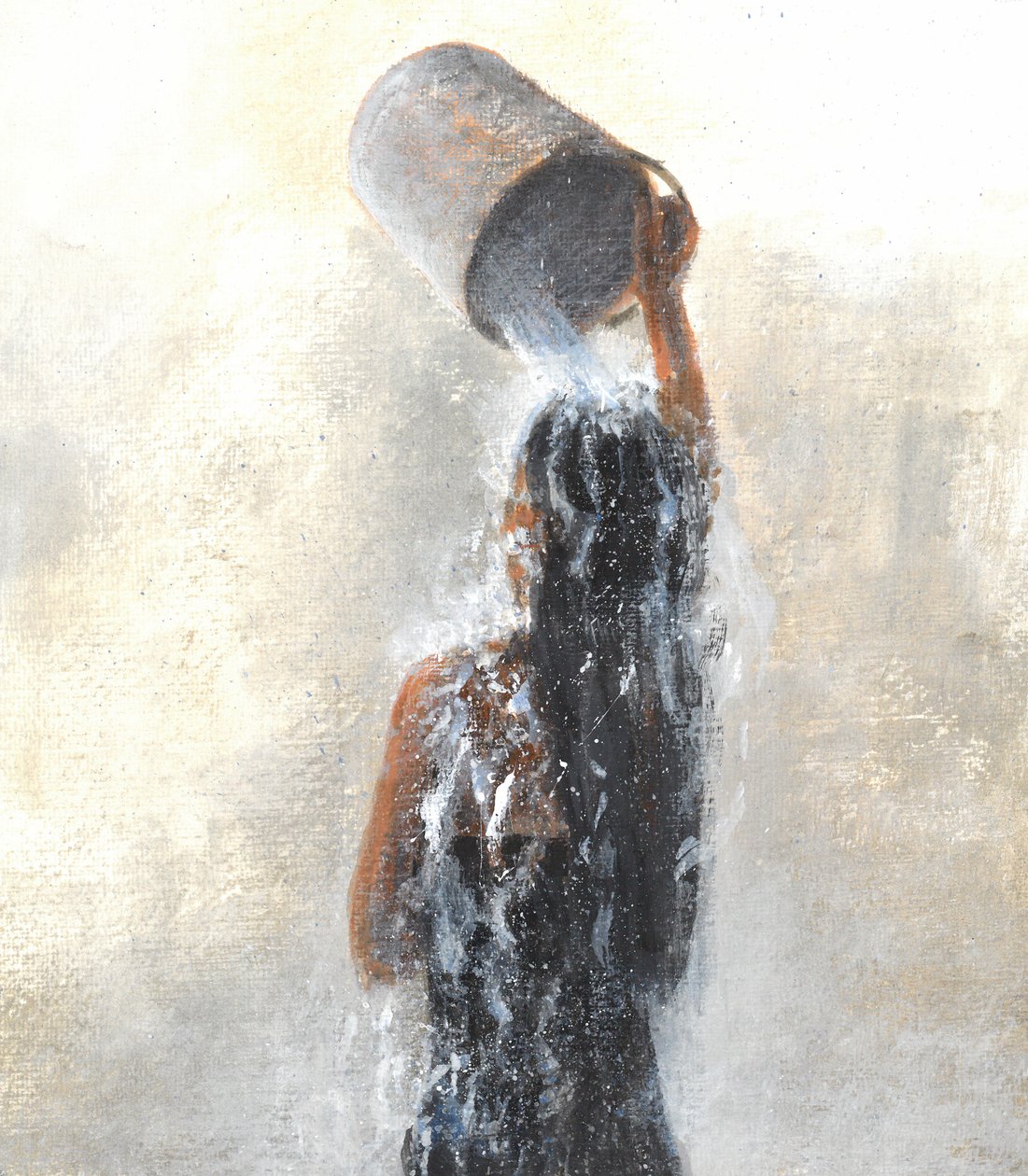 Girl Showering, 2015 by Lincoln Seligman