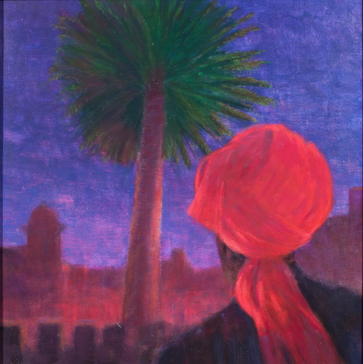 Red Turban, dusk, Jodhpur, 2012 by Lincoln Seligman