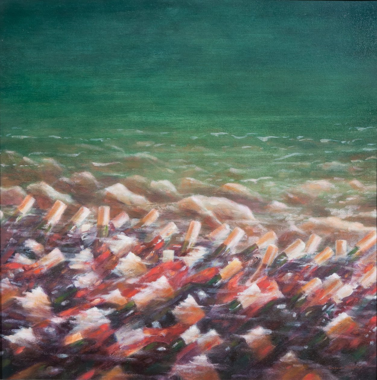 Red and Rose Cooling, 2012 by Lincoln Seligman