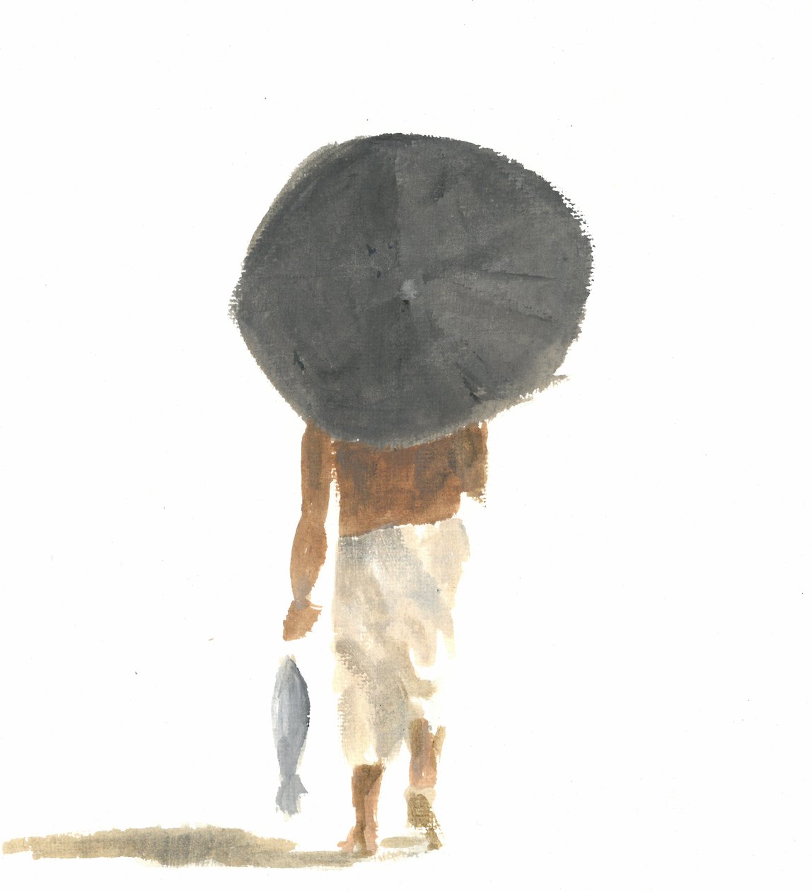 Umbrella and Fish by Lincoln Seligman