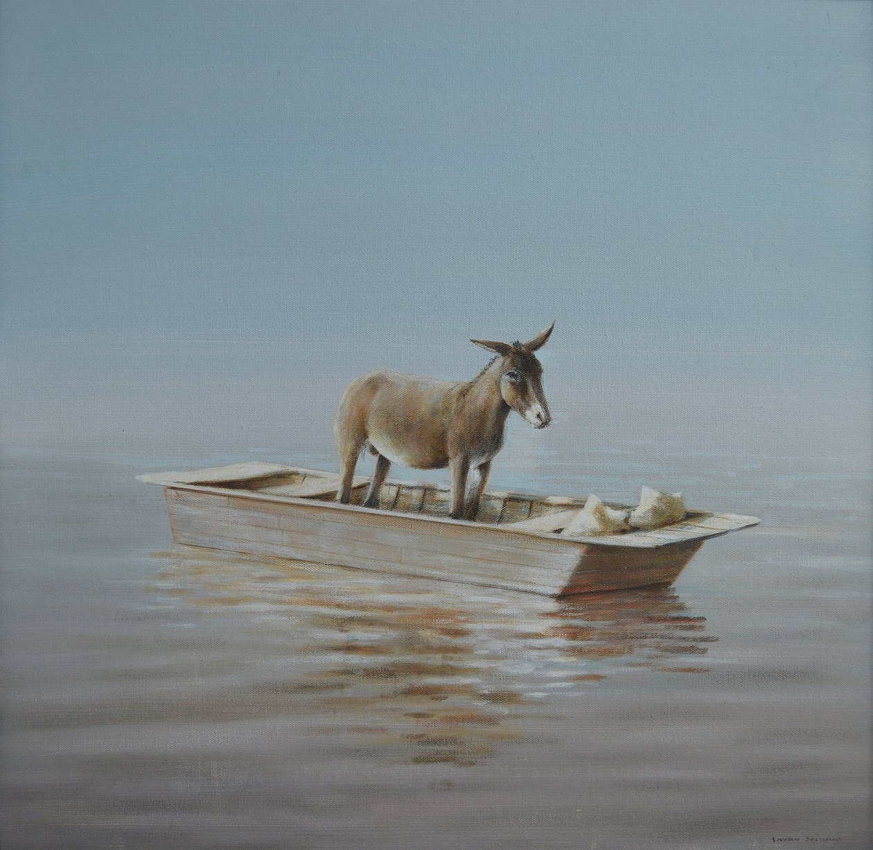 Donkey on the River by Lincoln Seligman