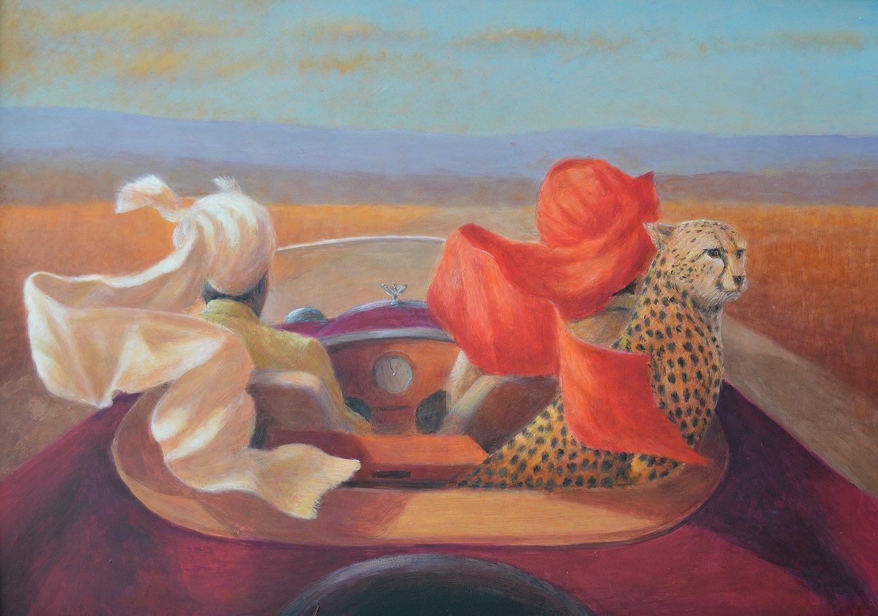 On the road, turbans and cheetah by Lincoln Seligman