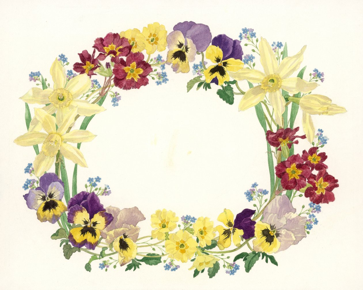 Spring Flower Oval, 1995 by Linda Benton