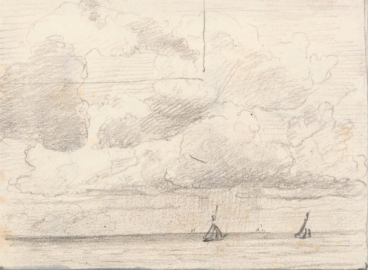 A Squall (verso- Staffage) by Lionel Constable