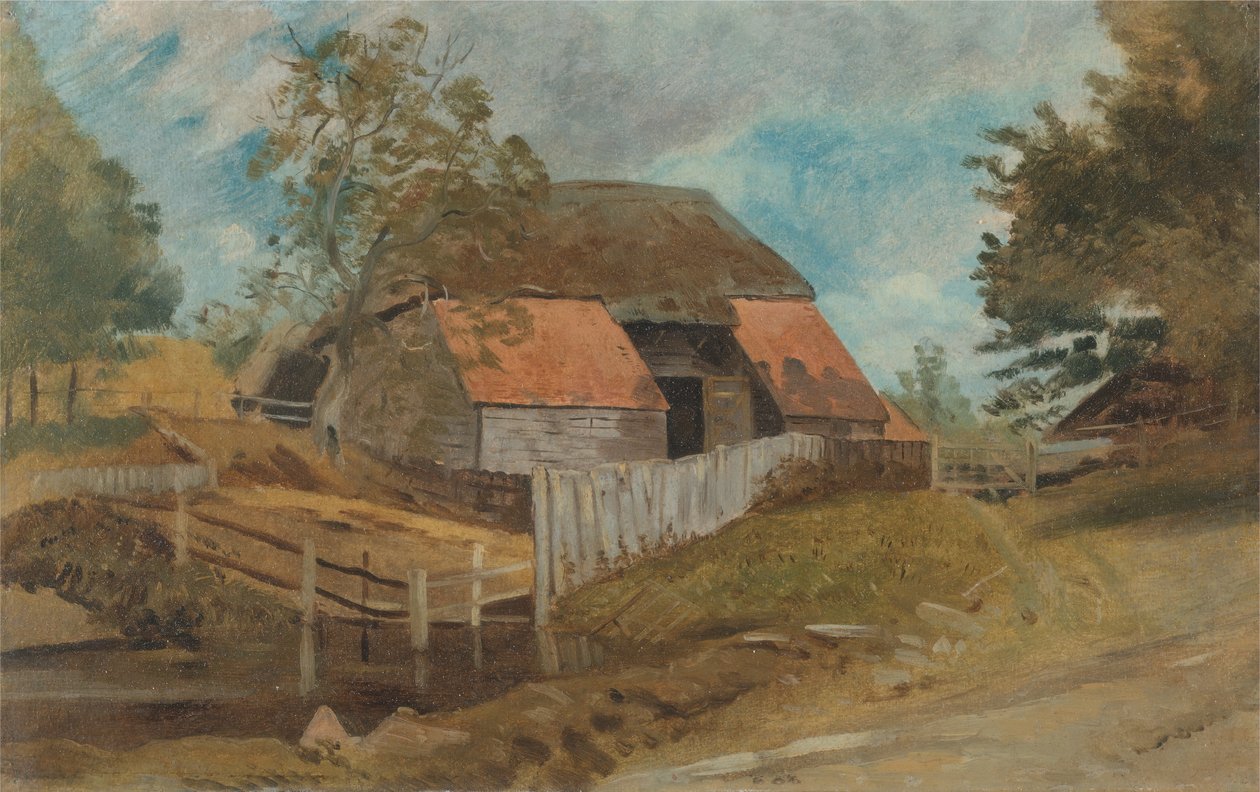 Old Barn, ca. 1855 by Lionel Constable