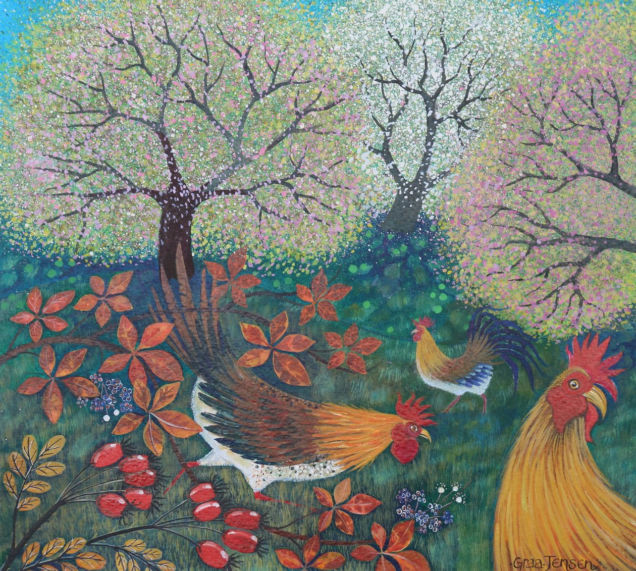 Easter Hens by Lisa Graa Jensen