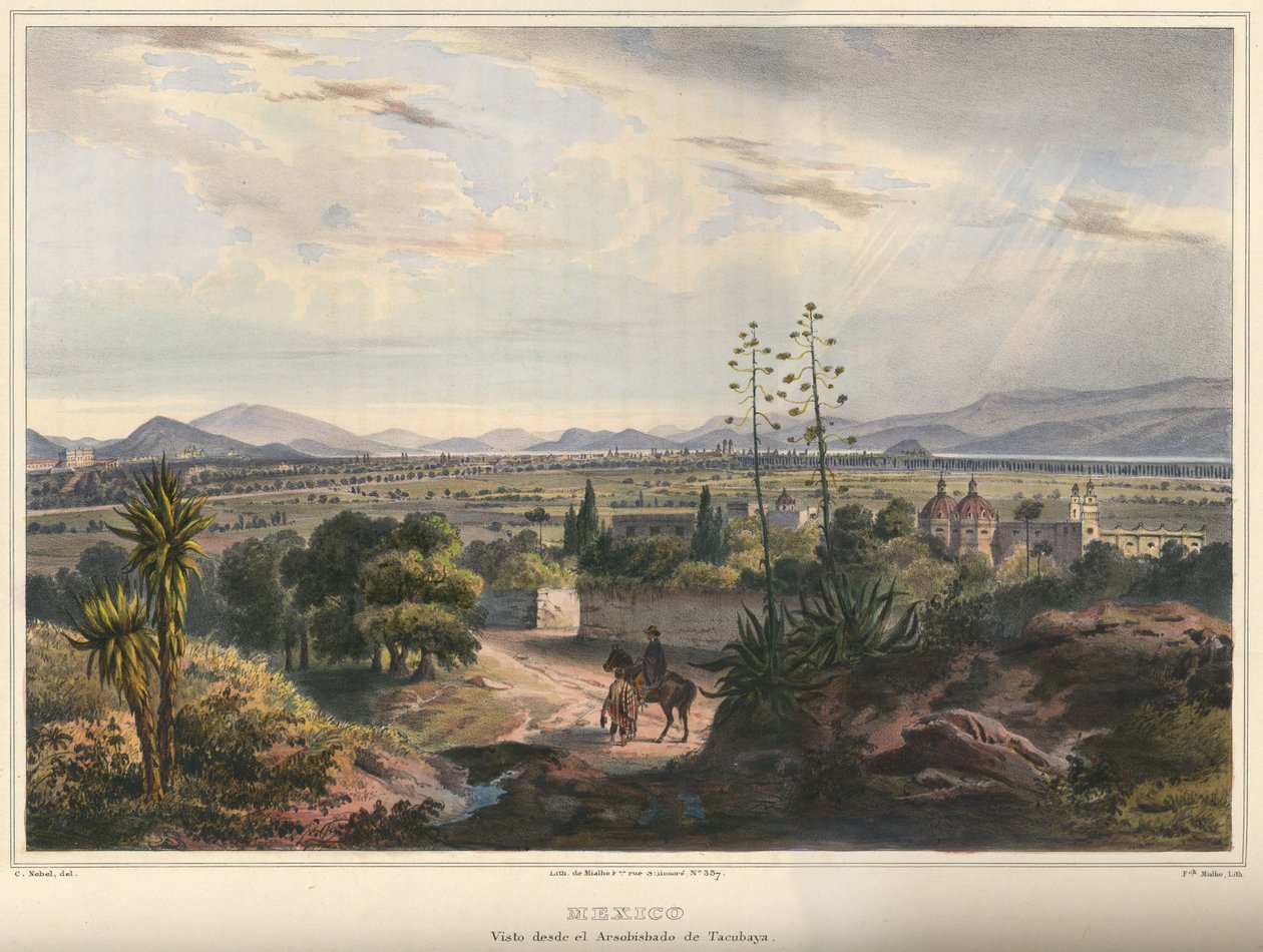 Mexico, seen from the Archbishopric of Tacubaya by Frederic Mialhe