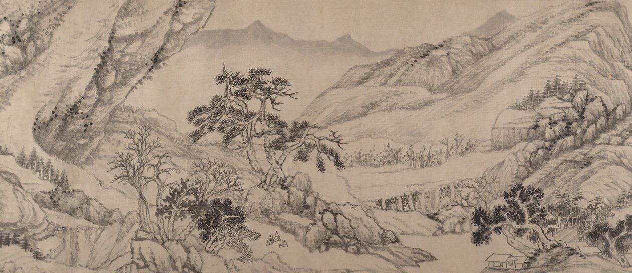 Traveling Amid Streams and Mountains, 1680 by Liu Yu