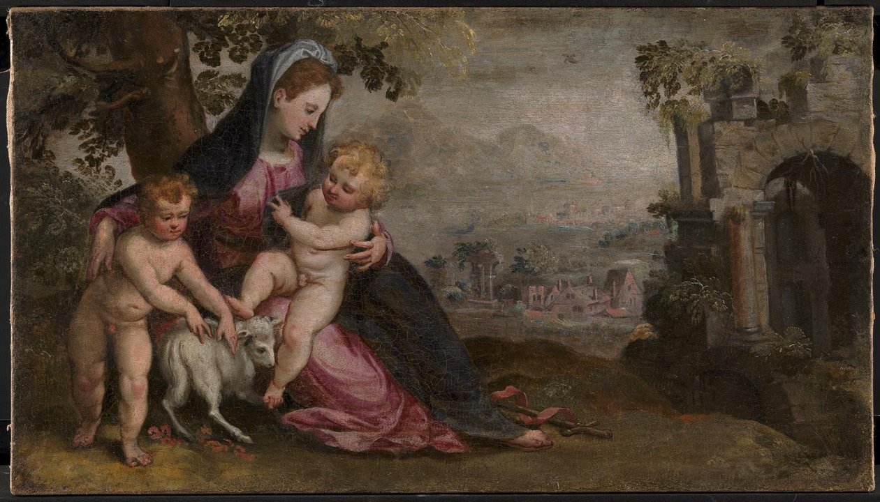 Mary with Jesus and John by Lodewijk Toeput