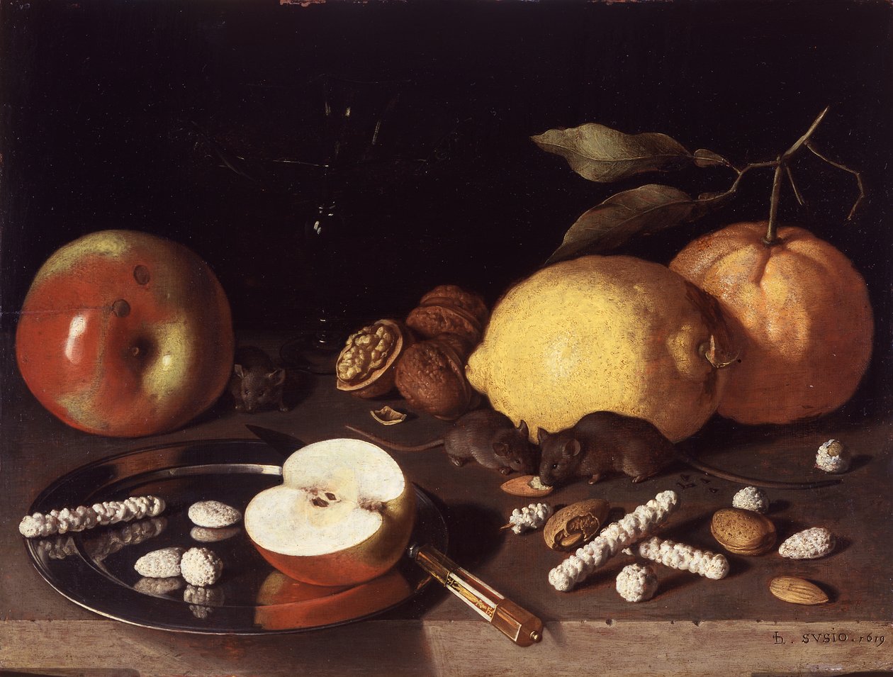Still Life with Mice by Lodewik Susi