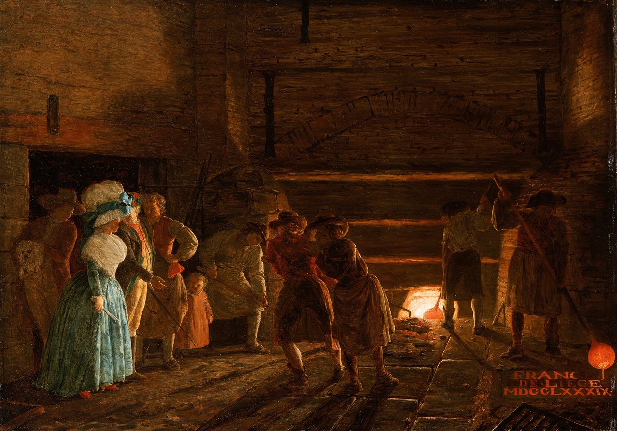 Interior of a Foundry by Léonard Defrance