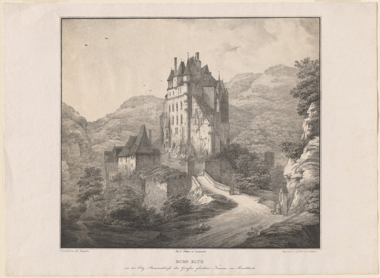 Burg Eltz by Lorenz Ekemann Allesson, after Domenico Quaglio
