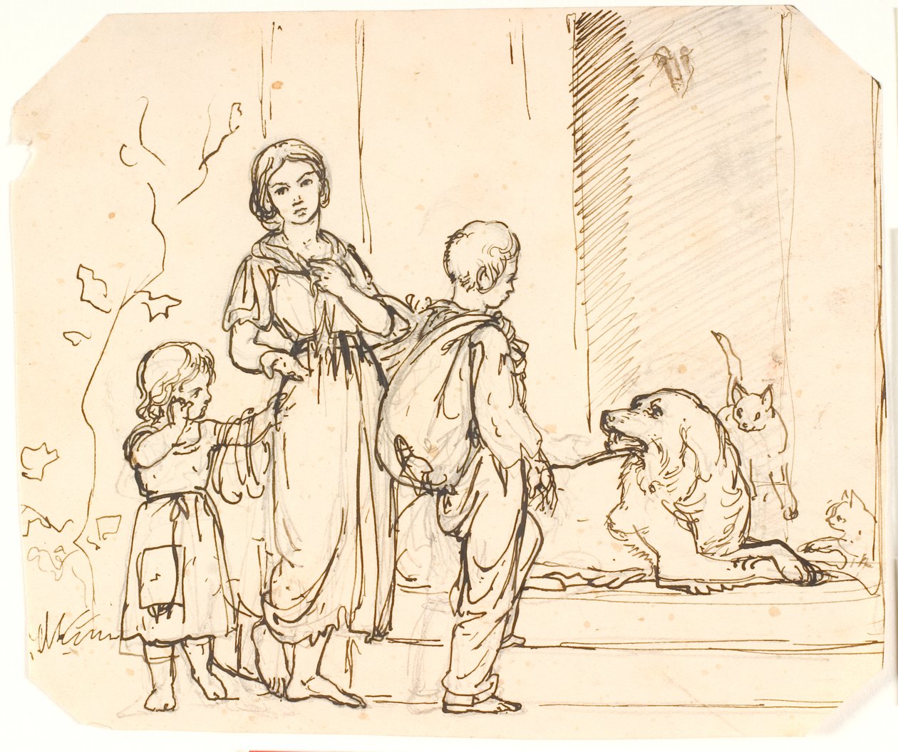 Three Beggar Children by Lorenz Frølich